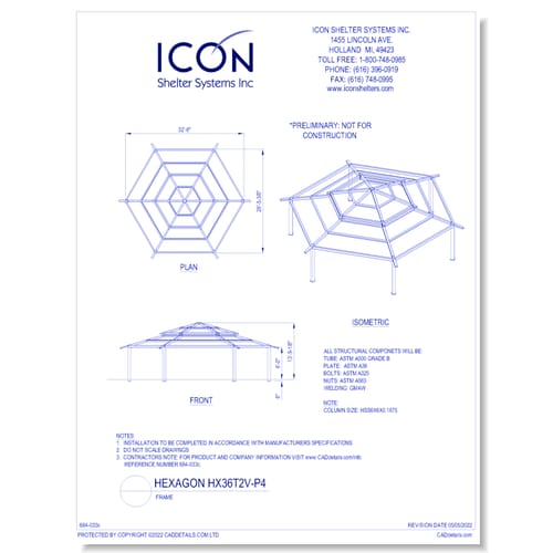 Hexagon HX36T2V-P4 - Frame