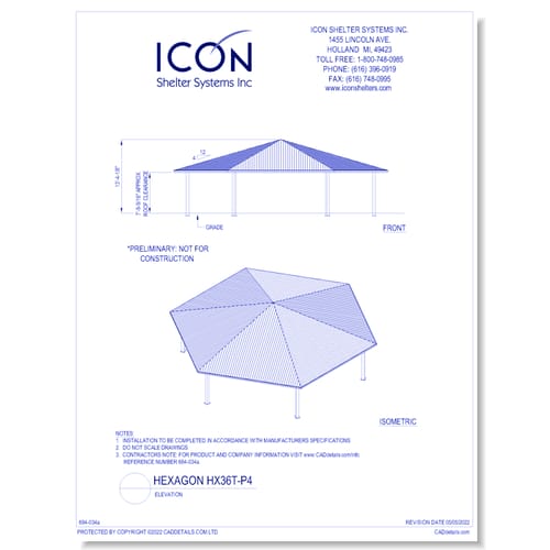 Hexagon HX36T-P4 - Elevation