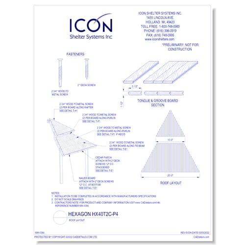 Hexagon HX40T2C-P4 - Roof Layout