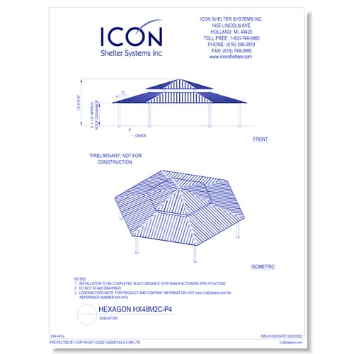 Hexagon HX48M2C-P4 - Elevation