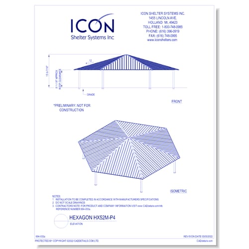 Hexagon HX52M-P4 - Elevation