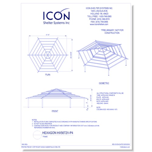 Hexagon HX56T2V-P4 - Frame