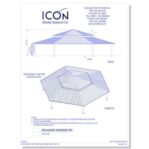 Hexagon HX60M2C-P4 - Elevation