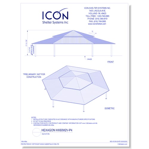Hexagon HX60M2V-P4 - Elevation