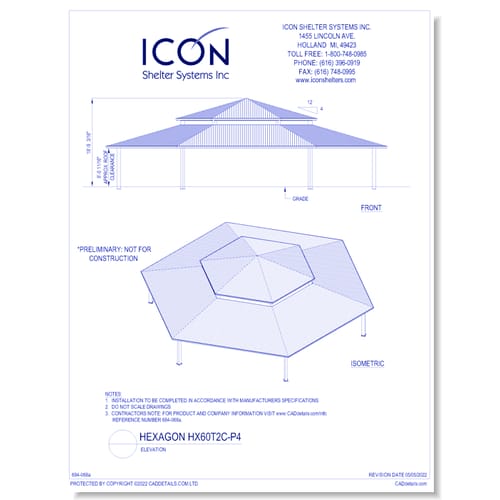 Hexagon HX60T2C-P4 - Elevation