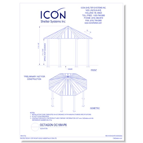 Octagon OC16M-P6 - Elevation