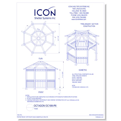 Octagon OC16M-ORN-P6 - Frame