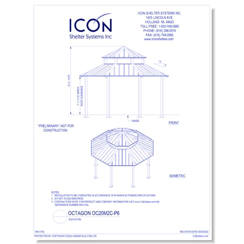 Octagon OC20M2C-P6 - Elevation