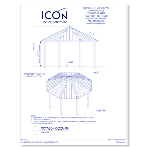 Octagon OC20M-P6 - Elevation
