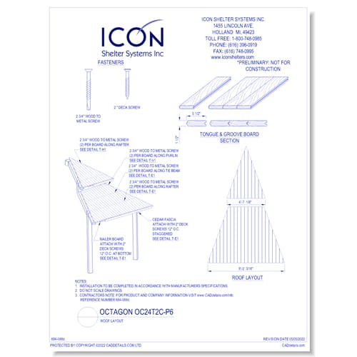 Octagon OC24T2C-P6 - Roof Layout