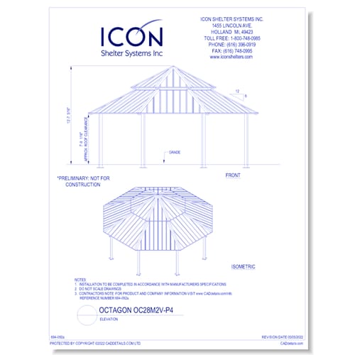 Octagon OC28M2V-P4 - Elevation