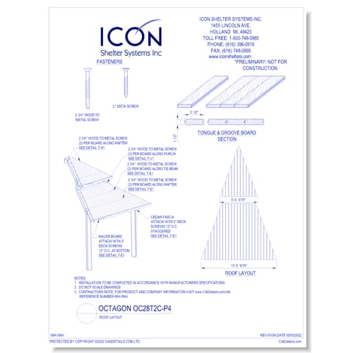 Octagon OC28T2C-P6 - Roof Layout