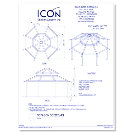Octagon OC28T2V-P6 - Frame