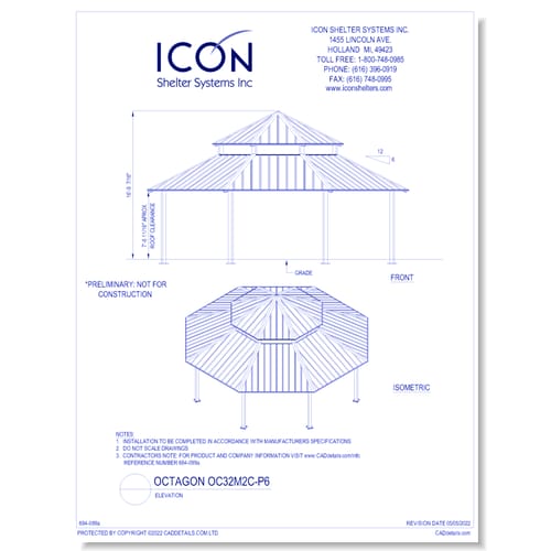 Octagon OC32M2C-P6 - Elevation