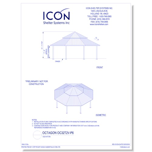Octagon OC32T2V-P6 - Elevation