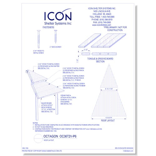 Octagon OC36T2V-P6 - Roof Layout