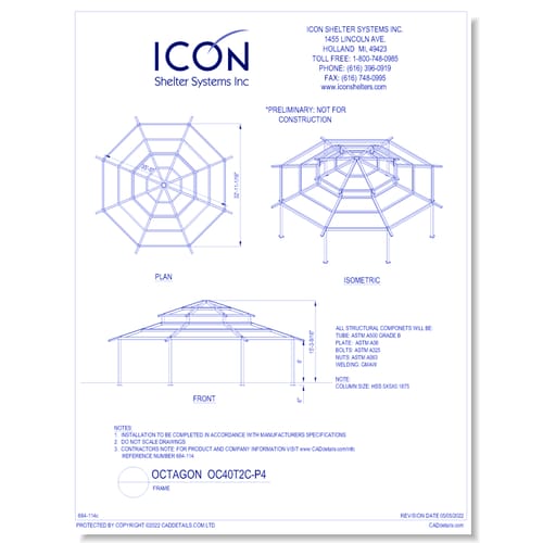 Octagon OC40T2C-P4 - Frame