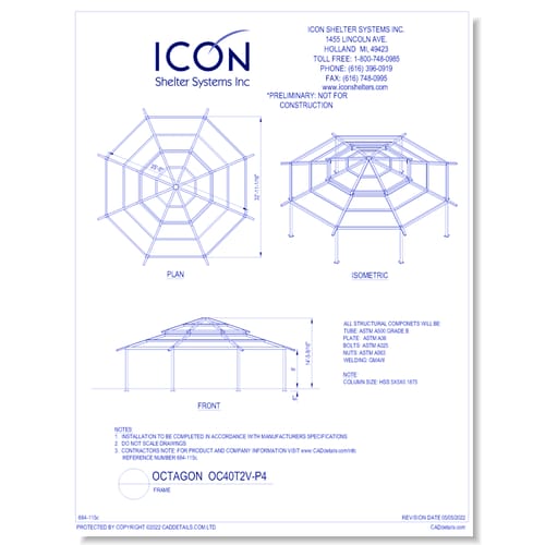 Octagon OC40T2V-P4 - Frame