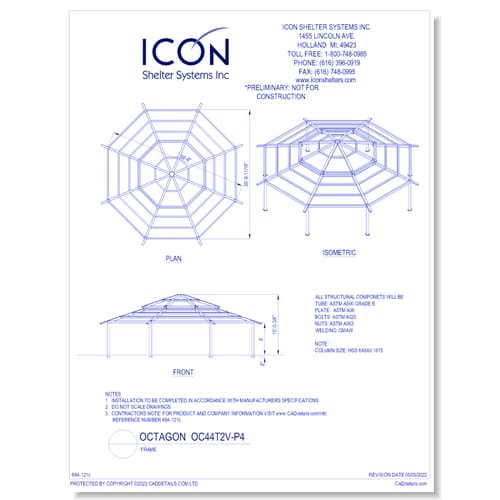Octagon OC44T2V-P4 - Frame