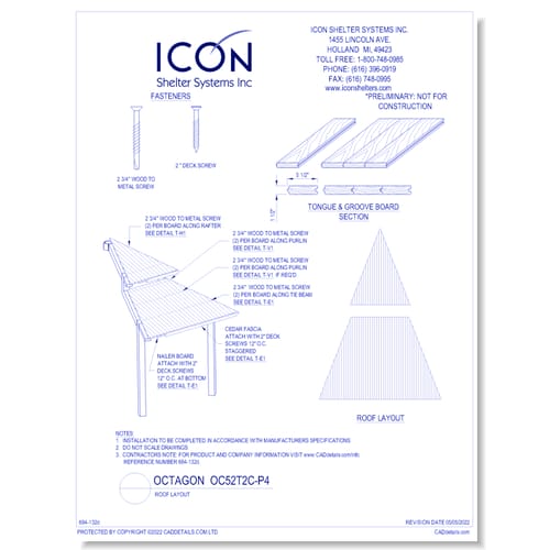 Octagon OC52T2C-P4 - Roof Layout