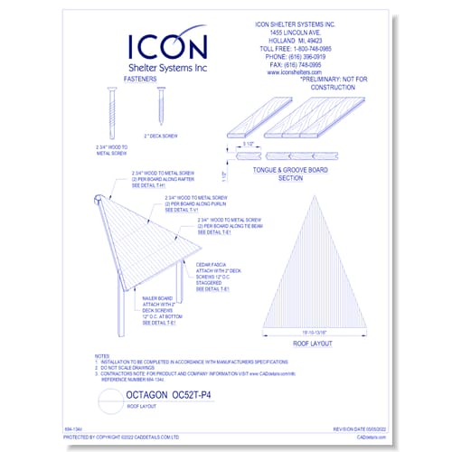 Octagon OC52T-P4 - Roof Layout