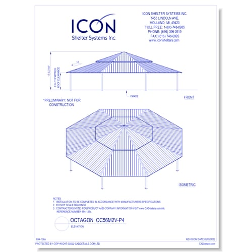 Octagon OC56M2V-P4 - Elevation