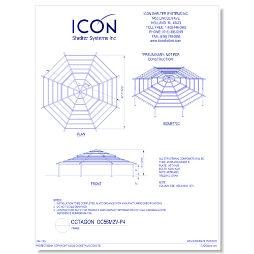 Octagon OC56M2V-P4 - Frame