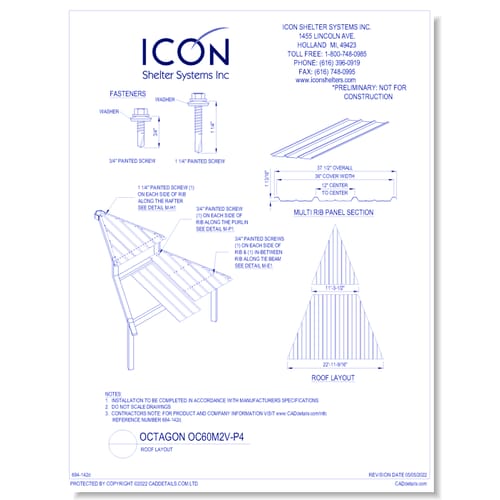 Octagon OC60M2V-P4 - Roof Layout