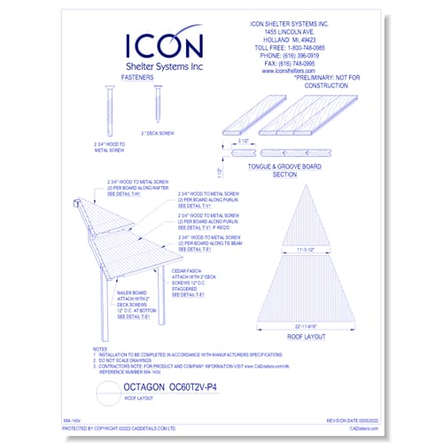 Octagon OC60T2V-P4 - Roof Layout