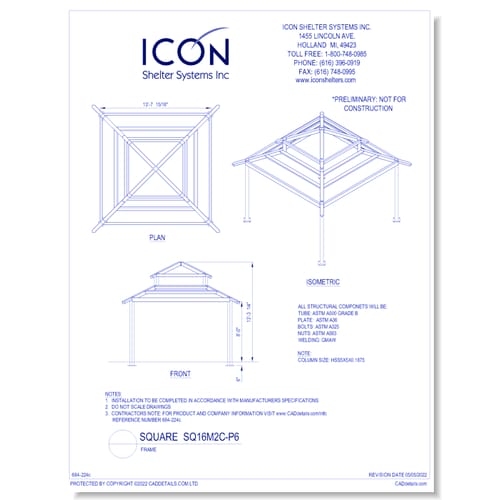 Square SQ16M2C-P6 - Frame