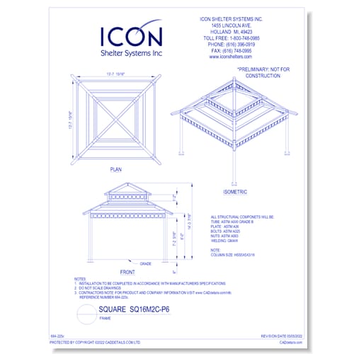 Square SQ16M2CFC-P6 - Frame