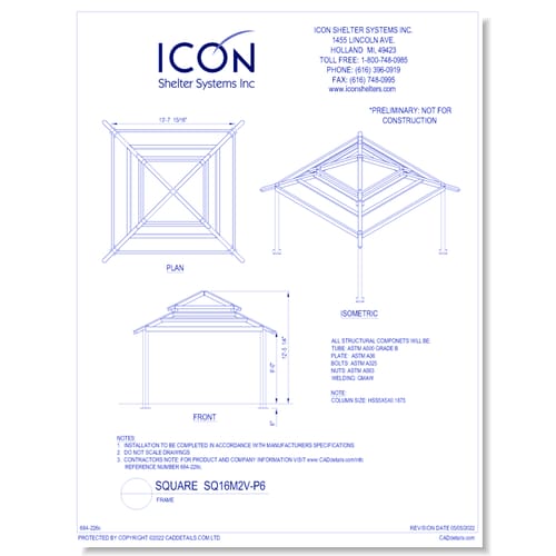 Square SQ16M2V-P6 - Frame