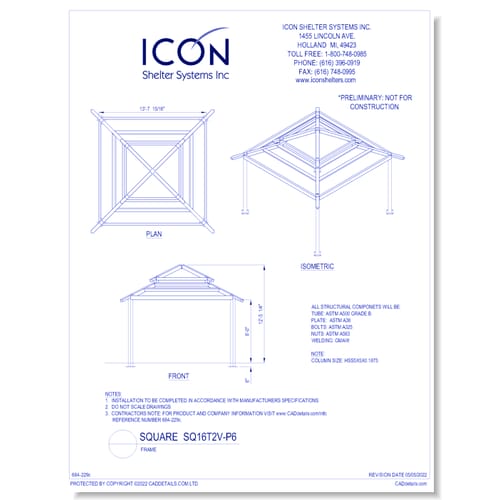 Square SQ16T2V-P6 - Frame