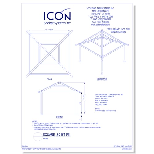 Square SQ16T-P6 - Frame