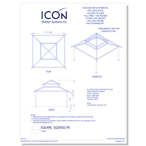 Square SQ20M2C-P6 - Frame