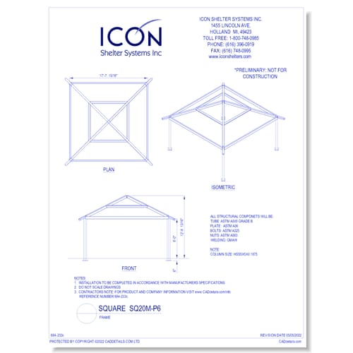 Square SQ20M-P6 - Frame
