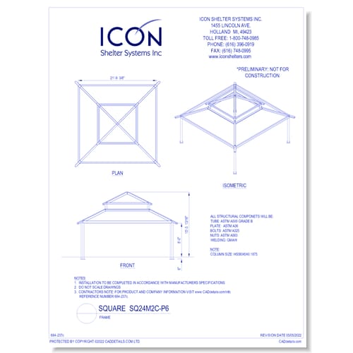 Square SQ24M2C-P6 - Frame