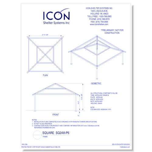 Square SQ24M-P6 - Frame