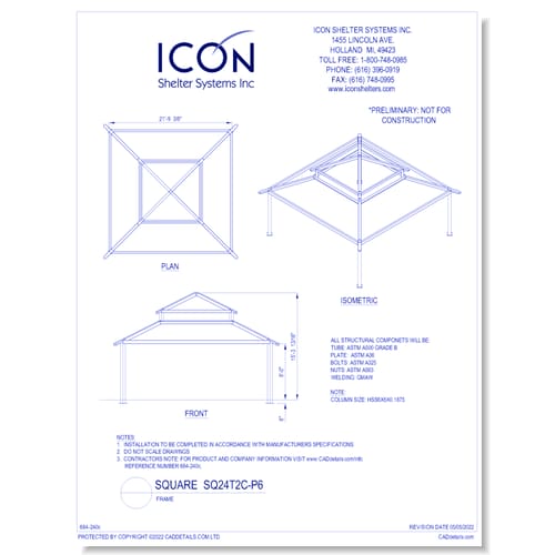 Square SQ24T2C-P6 - Frame