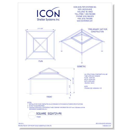 Square SQ24T2V-P6 - Frame