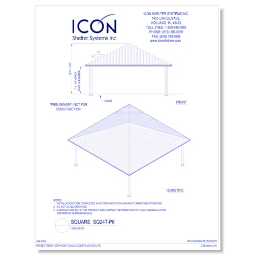 Square SQ24T-P6 - Elevation