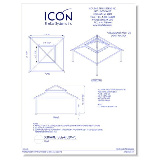 Square SQ24TS2V-P6 - Frame