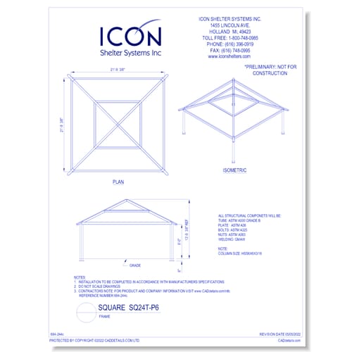 Square SQ24T2S-P6 - Frame