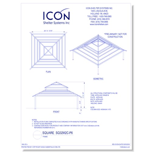 Square SQ32M2C-P6 - Frame