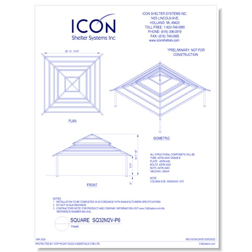 Square SQ32M2V-P6 - Frame