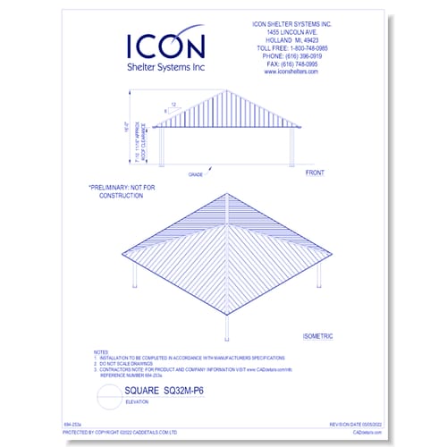 Square SQ32M-P6 - Elevation