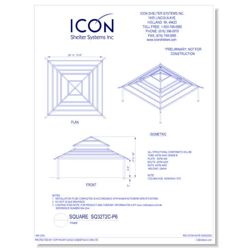 Square SQ32T2C-P6 - Frame