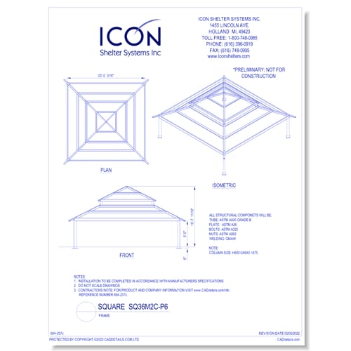 Square SQ36M2C-P6 - Frame
