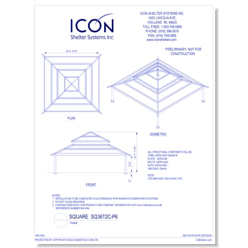 Square SQ36T2C-P6 - Frame