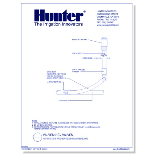 Valves - HCV-XXF-XXM - HCV Check Valve w/ Check Valve & w/ Pro Flex Tubing